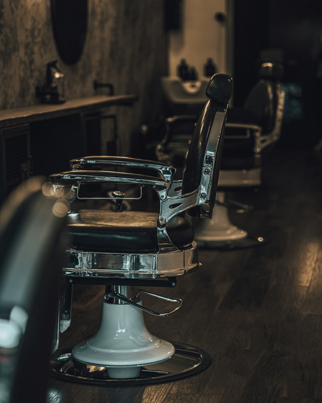 Modern barber shop interior
